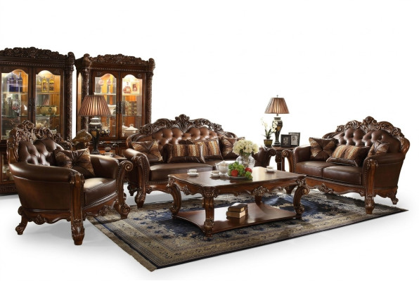 Classic Ustawić 3+2+1+1 miejsce do siedzenia Zestaw sofowy Couch Sofa Skóra Sofa