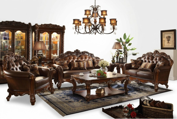 Klasyczny Ustawić Zestaw sofowy Sofa Sofa Skóra Sofa Podkładka 321
