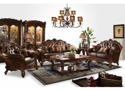 Klasyczny Ustawić Zestaw sofowy Sofa Sofa Skóra Sofa Podkładka 321