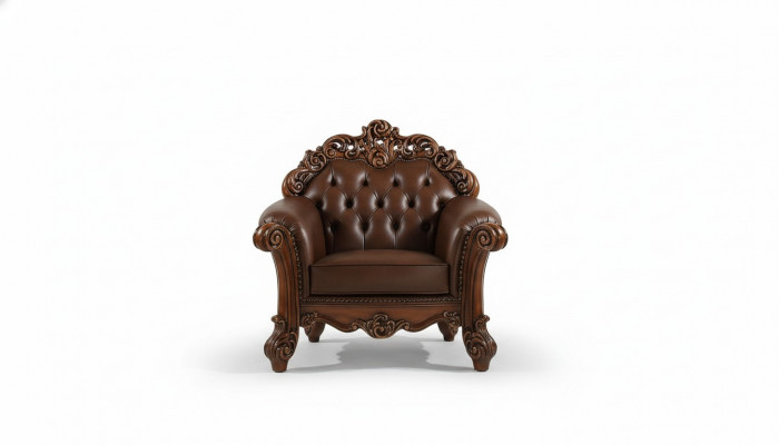 Skóra Fotel 1 miejsce siedzące Sofa Sofy Podkładka Design Luxury Classic Single Seater