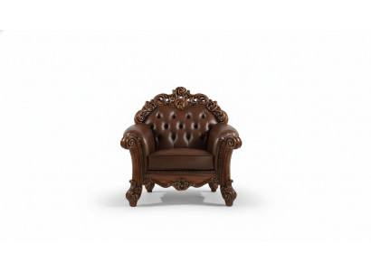 Skóra Fotel 1 miejsce siedzące Sofa Sofy Podkładka Design Luxury Classic Single Seater