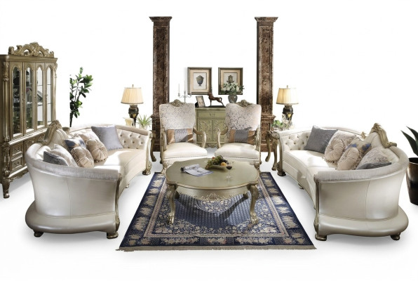 Luksusowy zestaw sofowy Chesterfield 4+4+1+1 miejsce do siedzenia z stolikiem kawowym Meble Couch