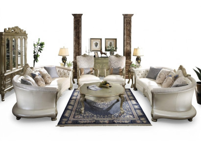 Luksusowy zestaw sofowy Chesterfield 4+4+1+1 miejsce do siedzenia z stolikiem kawowym Meble Couch