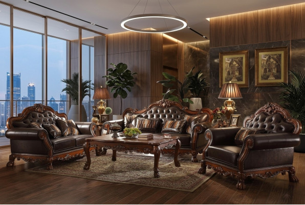 Classic Ustawić 3+2+1 miejsce do siedzenia Zestaw sofowy Sofa Sofa Skóra Sofa