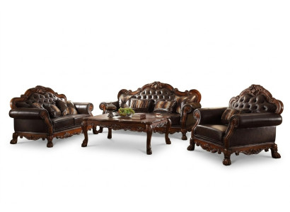 Classic Ustawić 3+2+1 miejsce do siedzenia Zestaw sofowy Sofa Sofa Skóra Sofa