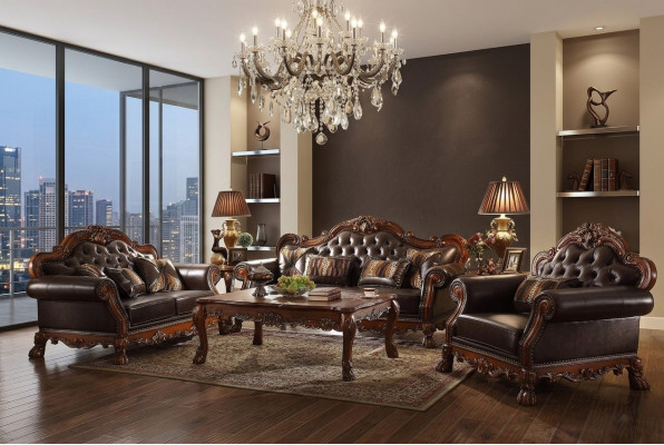Rzeźbione Meble Zestaw sofowy 3+2 Siedziba Sofa Kanapa Podkładka Ustawić Grupa