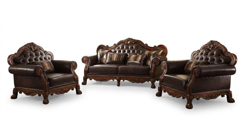 Rzeźbione Meble Zestaw sofowy 3+2 Siedziba Sofa Kanapa Podkładka Ustawić Grupa