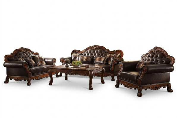 Luksusowy Zestaw Sofowy Chesterfield 3+2+1 miejsce do siedzenia z stolikiem kawowym Meble Couch Sofa Nowość