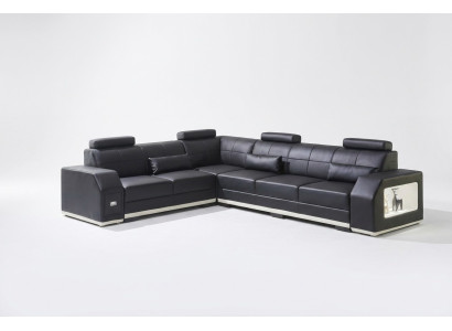 Narożnikowa kanapa skórzana kanapa duża w kształcie litery L Żywy krajobraz sofa kanapa Ustawić