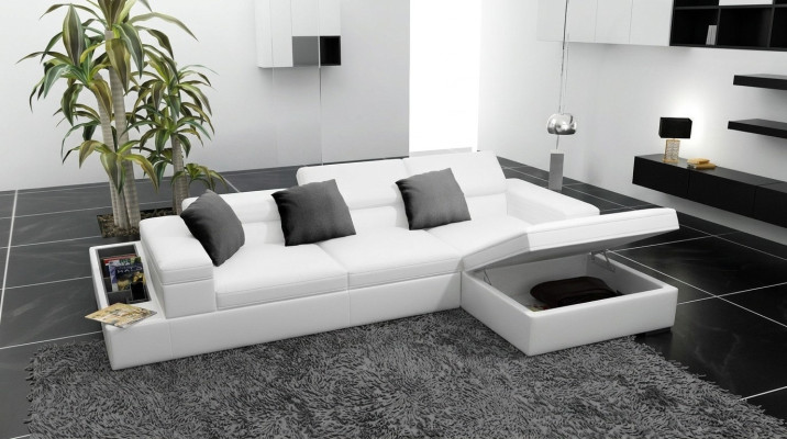 Narożnik Sofa Podkładka Couch Siedziba Narożnik Skóra Sofa L Shape Żywy krajobraz