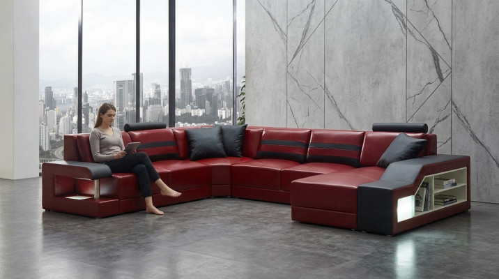 Nowoczesny zestaw sof narożny U Shape Podkładka Narożnik Kanapa Designer Siedziba Meble Kanapy