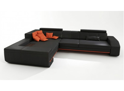 Sofa Sofa skórzana w kształcie litery L kanapa Żywy krajobraz Ustawić Design Narożnikowa kanapa