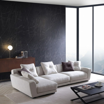 Design Narożnikowa kanapa w kształcie litery L Sofa Podkładka Włókienniczy Sofy Luksusowy Salon