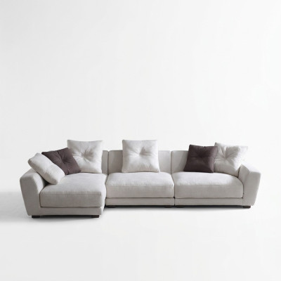 Design Narożnikowa kanapa w kształcie litery L Sofa Podkładka Włókienniczy Sofy Luksusowy Salon