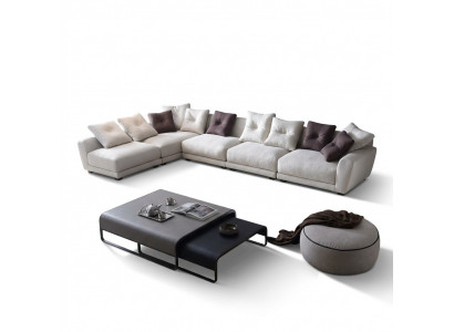 Narożnikowa kanapa salon sofa rozkładana kanapa Ustawić L kształt Skóra Ustawić Nowy