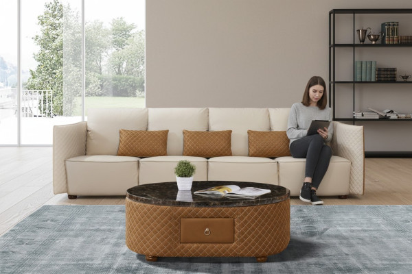 Sofa Kanapa 310cm Podkładka Sofy 5 miejsce do siedzenia Włókienniczy Pokój dzienny duże xxl Kanapy
