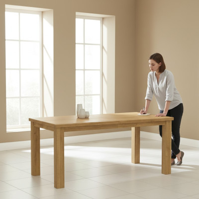 Design Stół obiadowy Design Tabela Drewno jadalnia Meble do salonu stoły 160/220
