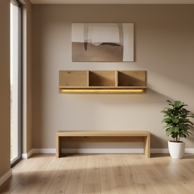 półka ścienna półka ścienna Półka Półka na książkę Jednostka ścienna Pokój dzienny Ściana Półka 151x38cm