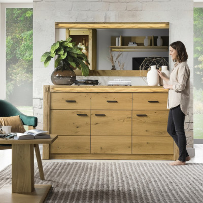 Kredens Wysoka Szafa Boczna Niska Szafka Komody Designer Eleganckie Luksusowe Szafki Drewno
