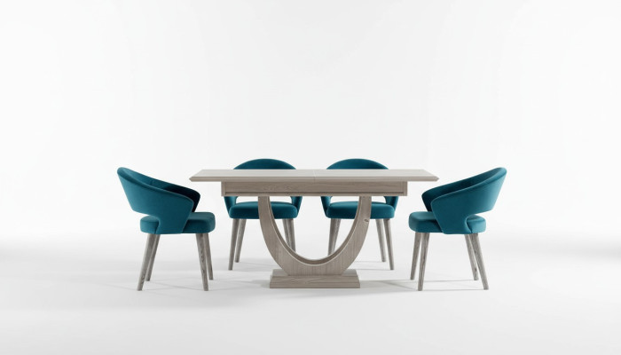 Design Stół obiadowy Design Tabela Drewno jadalnia Meble do salonu stoły 140cm