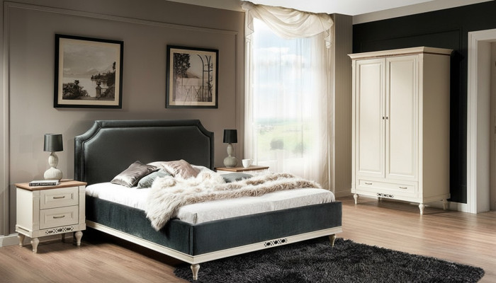 Łóżko Podkładka Design Luksusowe łóżko hotelowe Małżeństwo 140/160cm Sleep Pokój Double Włókienniczy