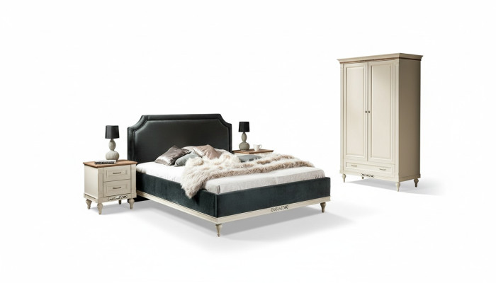 Łóżko Podkładka Design Luksusowe łóżko hotelowe Małżeństwo 140/160cm Sleep Pokój Double Włókienniczy