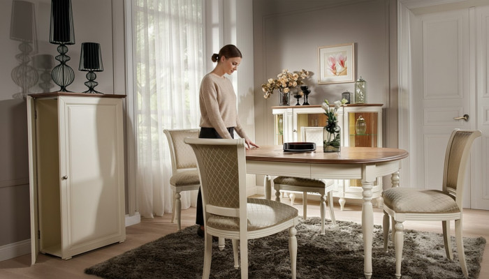 Design Stół obiadowy Design Tabela Drewno jadalnia Meble do salonu stoły