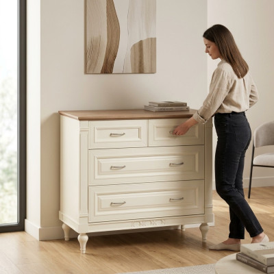 Kredens Komody Design Meble do Salonu Kredens Drewno Antyk Styl Nowy Kredens
