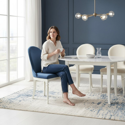 Krzesło 1x Luxury Design Podkładka Projektant Krzesła Siedziba Biuro jadalnia Drewno Fotel