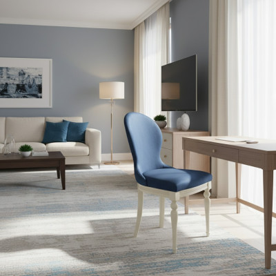 Krzesło 1x Luxury Design Podkładka Projektant Krzesła Siedziba Biuro jadalnia Drewno Fotel