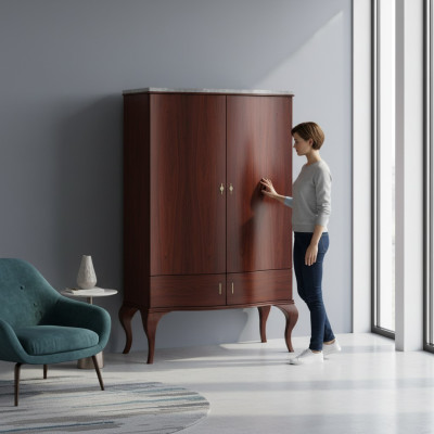Komody Designerski Do Salonu Kredens Kredens Kredens Szafa Drewno Półka Nowość