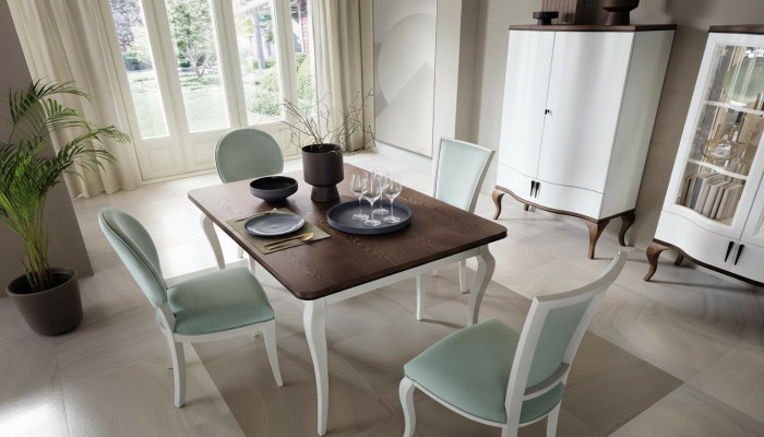 Luksusowy Designerski Stół obiadowy Drewno Tabela Rozkładana 140/330cm Living jadalnia Meble Nowość