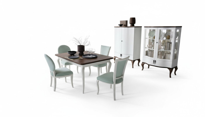 Luksusowy Designerski Stół obiadowy Drewno Tabela Rozkładana 140/330cm Living jadalnia Meble Nowość
