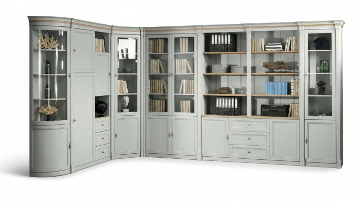 Office Szafa Ściana Szafka narożna Drewno Luxus Meble - Oferta nadrabiania - Inne Rozmiar