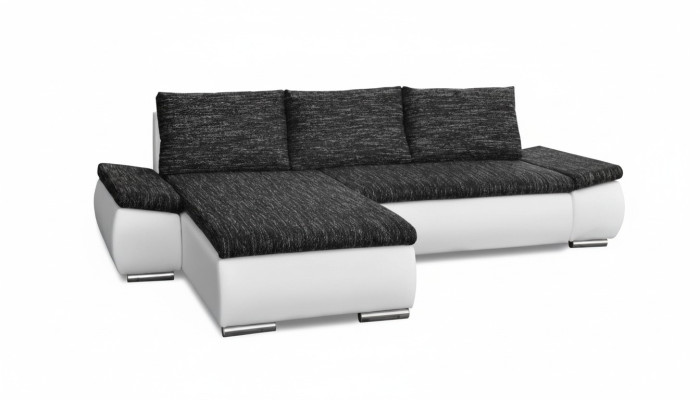 Design Nowoczesna Narożnikowa kanapa L-forma Funkcja łóżka Kanapa Skóra Włókienniczy Sofy Nowość