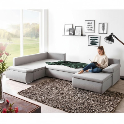 Materiał Kształt U Couch Żywy krajobraz Narożnikowa kanapa Ustawić Design Modern Sofa