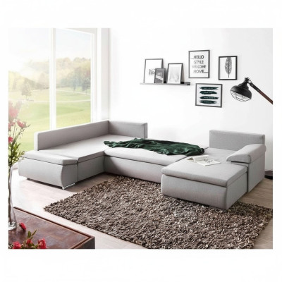 Materiał Kształt U Couch Żywy krajobraz Narożnikowa kanapa Ustawić Design Modern Sofa