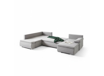 Materiał Kształt U Couch Żywy krajobraz Narożnikowa kanapa Ustawić Design Modern Sofa