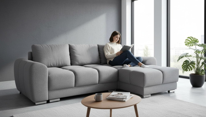 Wygodna rozkładana sofa Couch z funkcją spania Sofa Podkładka Zestaw narożny Narożnikowa kanapa