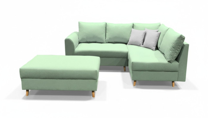 Narożnikowa kanapa Sofa w kształcie litery L podkładka sofy Żywy krajobraz tkanina sofa Stołek