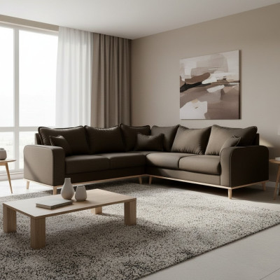 Narożnikowa kanapa Sofa Kanapa Podkładka Kształt U Żywy krajobraz Zestaw wypoczynkowy sofy