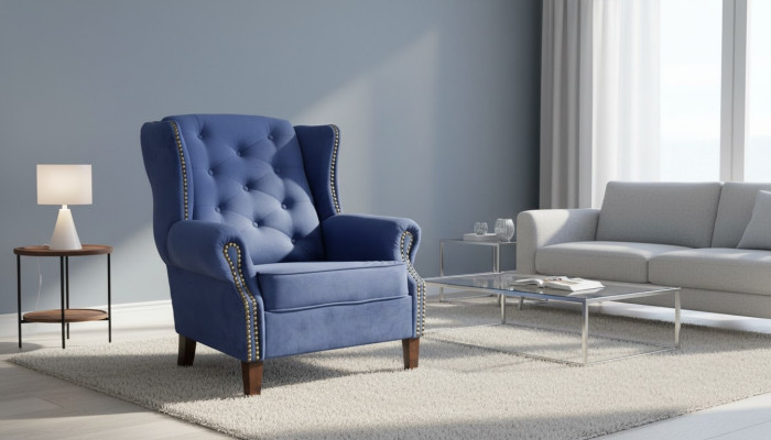 Fotel TV Sofa 1 miejsce siedzące Kanapa Designer Włókienniczy Sofy Podkładka na uszyFotel