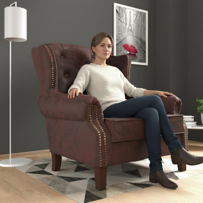 Design Fotel Skóra Luksusowa kanapa telewizyjna Relaks 1 miejsce siedzące Sofa Lounge Club