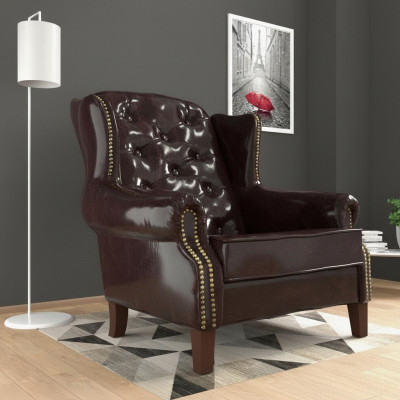 Design Fotel Skóra Luxury TV Relaks Couch 1 miejsce siedzące Sofa Lounge Club