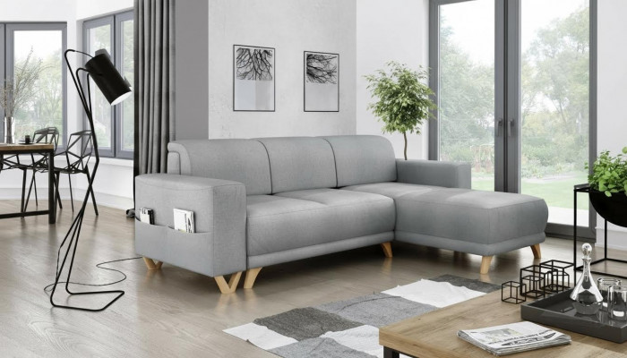 Design Narożnikowa kanapa Sofa w kształcie litery L Funkcja łóżka rozkładana sofa Podkładka Włókienniczy