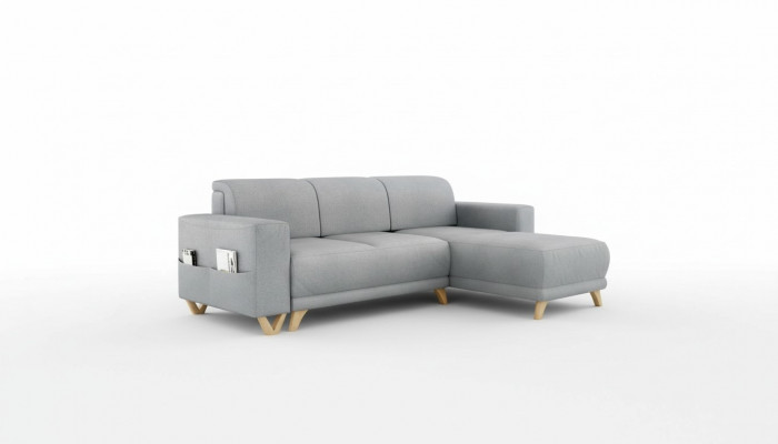 Design Narożnikowa kanapa Sofa w kształcie litery L Funkcja łóżka rozkładana sofa Podkładka Włókienniczy