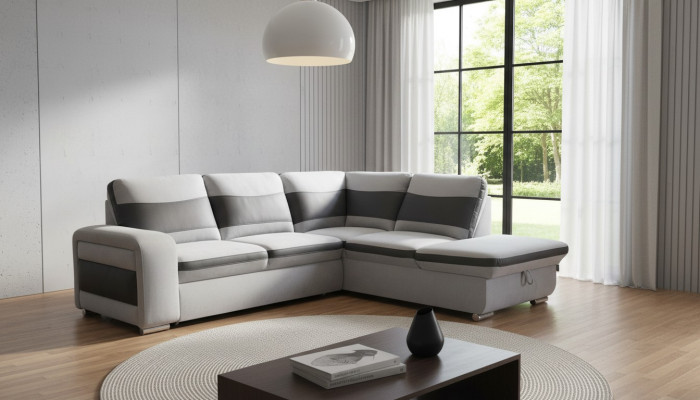 Narożnikowa kanapa Narożnik Wybór Skóra Materiał Podkładka Włókienniczy Łóżko Kasten Kanapa Sofa Narożnik