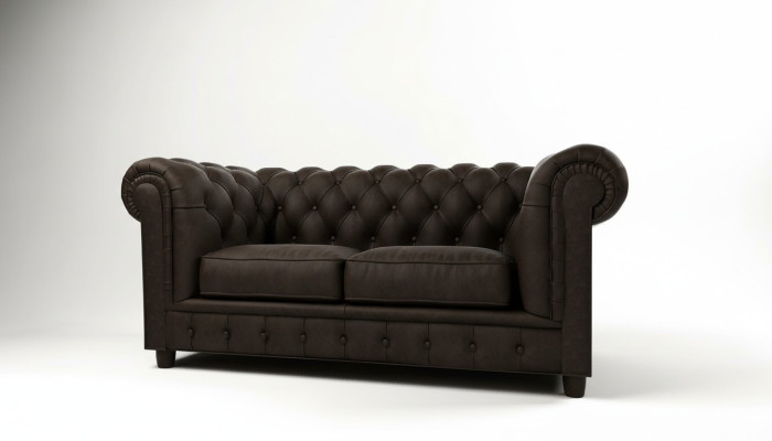 Chesterfield Couch 2 miejsce do siedzenia Podkładka Siedziba Włókienniczy Materiał Kanapy Skóra Sofy Sofa