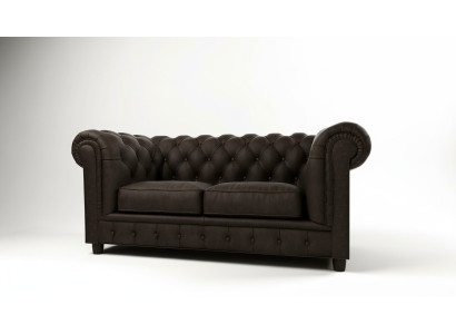 Chesterfield Couch 2 miejsce do siedzenia Podkładka Siedziba Włókienniczy Materiał Kanapy Skóra Sofy Sofa