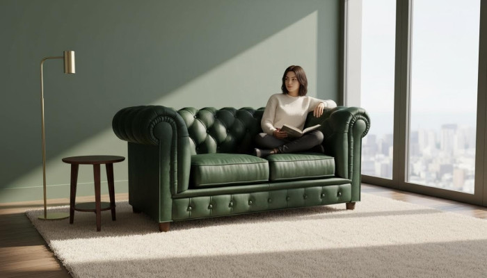 Chesterfield Luxury 2 miejsce do siedzenia Sofa Podkładka Sofa Materiał Kanapy Ustawić Nowe